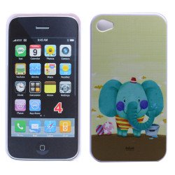 iPhone 4S 4 Cute Elephant Design Hard Case (Cute Elephant)